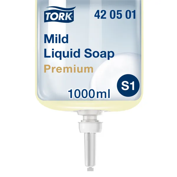 Vedelseep 1L,  helekollane, 420501, TORK Premium Mild, S1