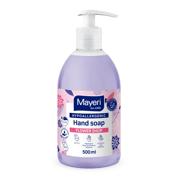 Šķidrās ziepes MAYERI Hipoalerģiskas, Flower Shop, 500ml