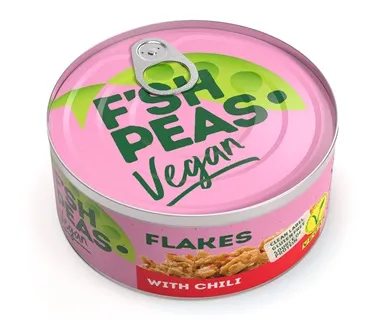 Vegan hernevalguhelbed F`SH PEAS tšilliga, 140g, metall purk