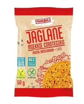 Vegan Hirsi küpsised FRANK&OLI, maapähklivõi ja chia seemnetega, 50g