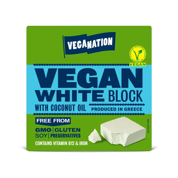 Vegan salatijuust kookosõliga VEGANATION vitamiini ja rauaga, 150 g
