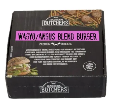 Veiseburger TRADITIONAL BUTCHERS, Wagyu/ Angus, 2tk, külmutatud, 250g