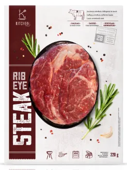 Veiseliha steik KITCHEN ME, Rib Eye, kondita, kuivlaagerdatud, 220g