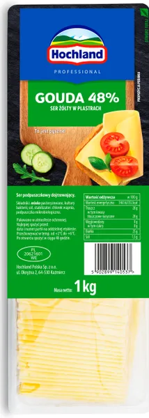 Viilutatud juust HOCHLAND Gouda , 1kg