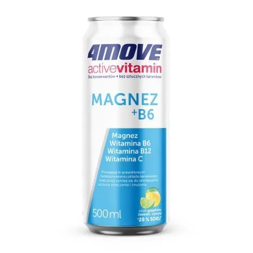 Vitamiinivesi 4MOVE Active Vitamin Magnesium + Vitamins, 500 ml