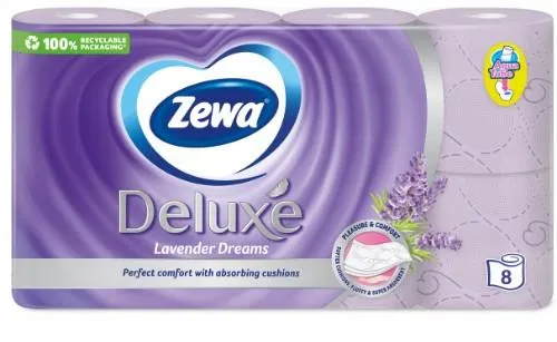 ZEWA Deluxe Tualettpaber 8 rulli (3-kihiline, Asian Spa)