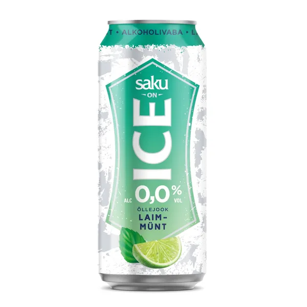 Alkoholivaba jook Saku On Ice laim-münt 0,5l purk