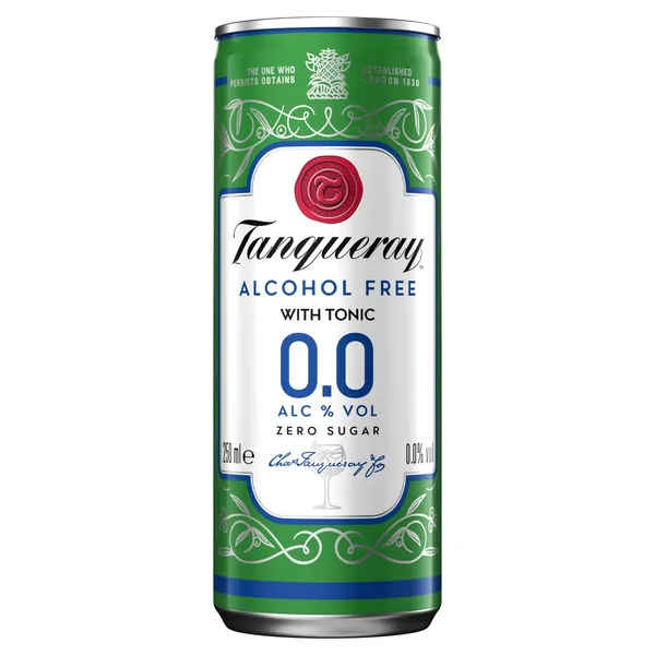 Alkoholivaba kokteil Tanqueray toonikuga magusainetega 0,25l