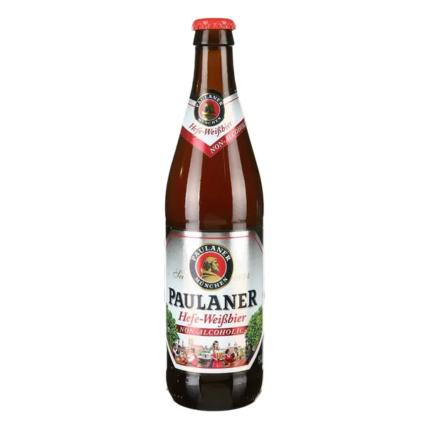 Õlu PAULANER, Hefe Weisbier, alkoholivaba, 0.0%, 0.5 L, pudel