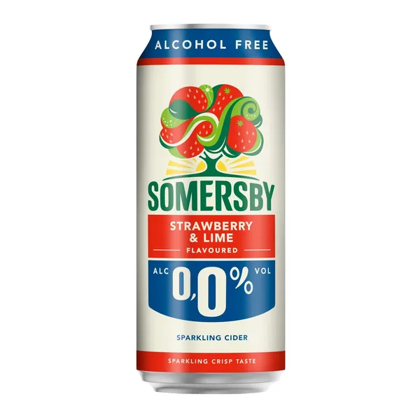 Alkoholivaba Siider SOMERSBY Strawberry & Lime 0,5L, purk