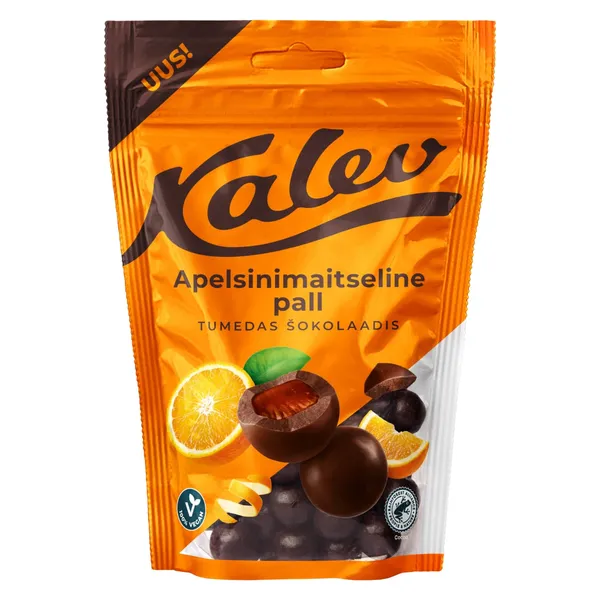 Apelsinimaitseline pall tumedas šokolaadis Kalev 140g