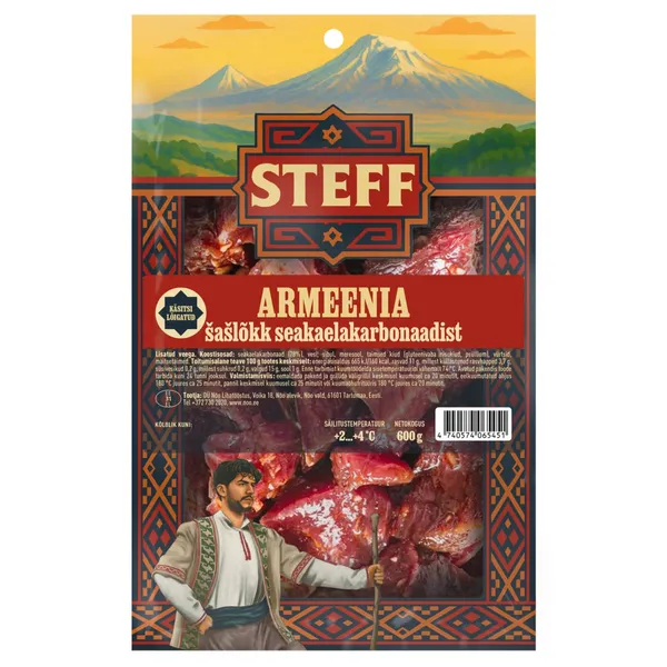 Šašlõkk seakaelakarbonaadist Armeenia, STEFF, 600 g