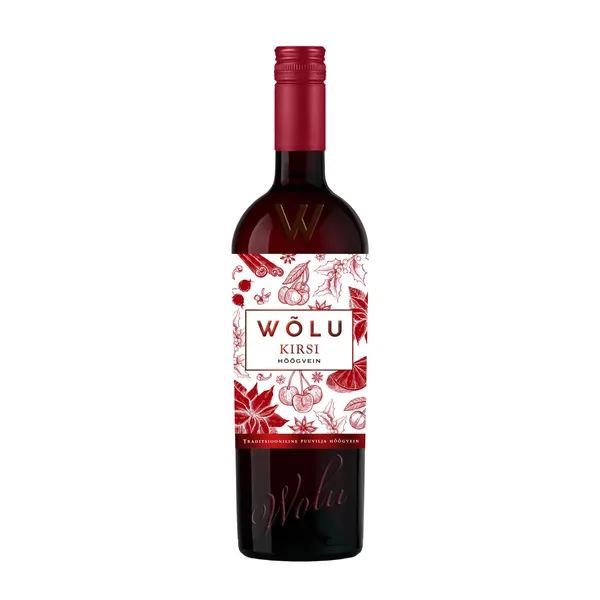 Aromatiseeritud puuviljavein WÕLU, Hõõgvein, Kirsi, 10,5%vol, 0,75 L, R20/152625/56