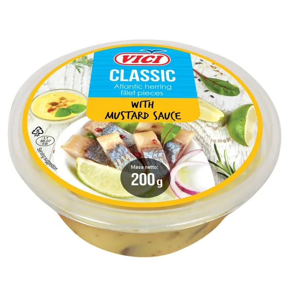 Atlandi heeringafilee tükid sinepikastmes Vici 200g