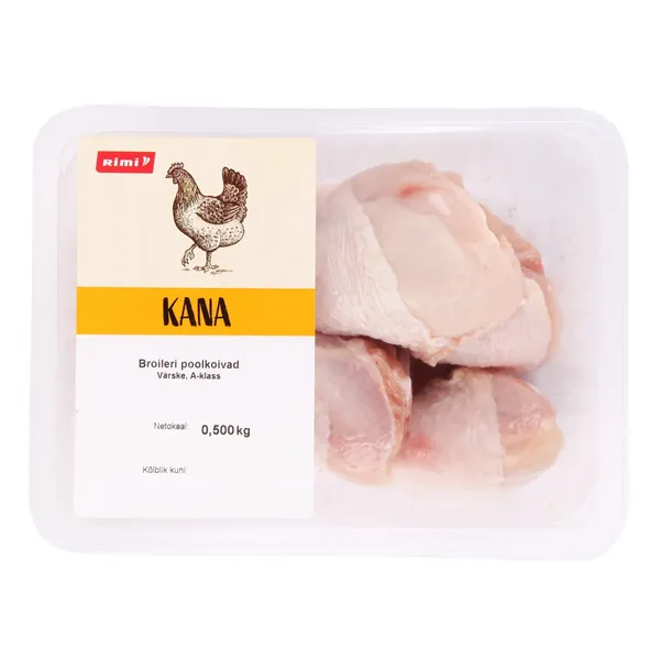 Broileri poolkoivad, värske, A-klass Rimi 500g