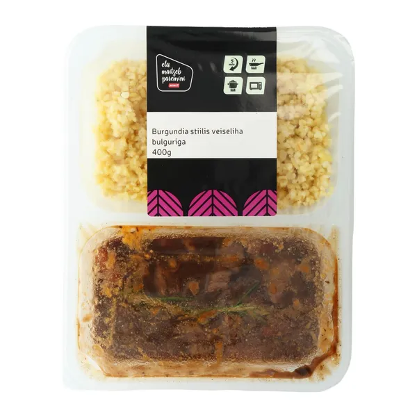 Burgundia stiilis veiseliha bulguriga 400g
