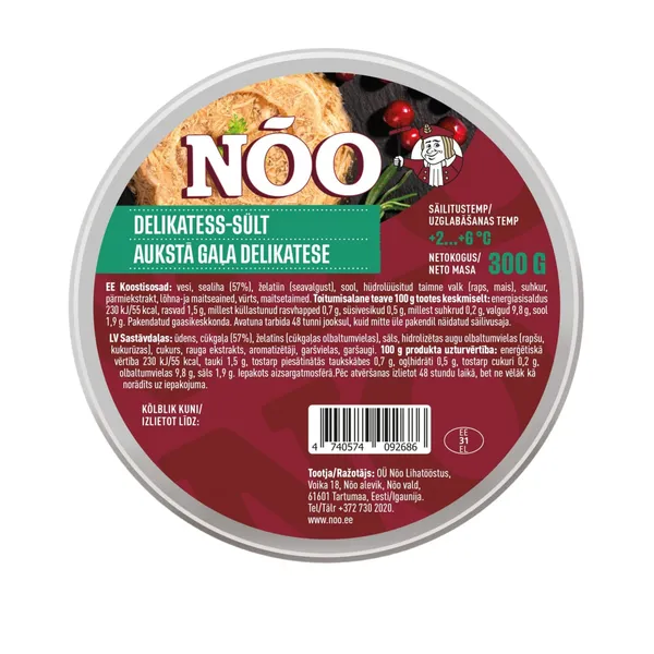 Delikatess-sült NÕO, 300g
