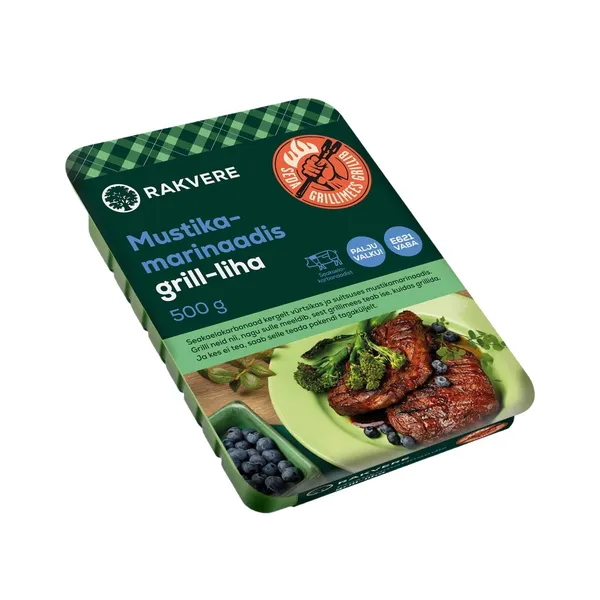 Grill-liha seakaelakarbonaadist mustikamarinaadis Rakvere 500g