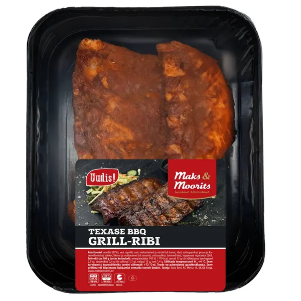 Grill-ribi sealihast Texase BBQ M&M kg