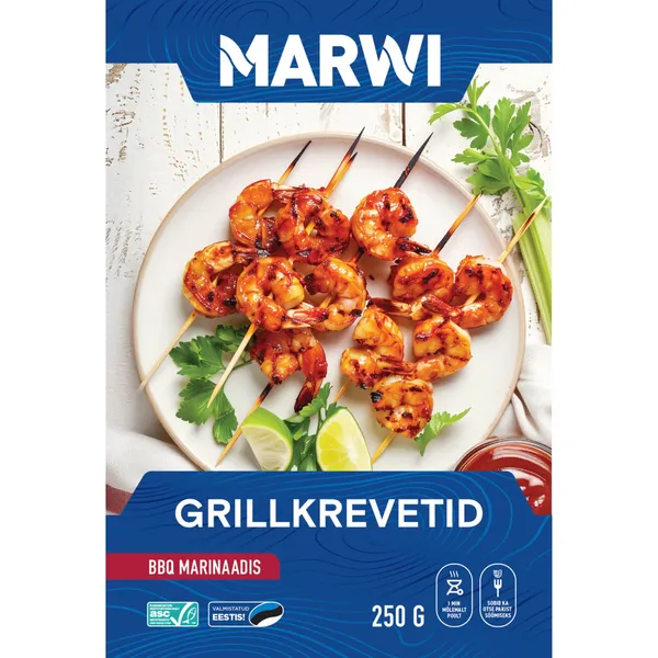 Grillkrevetid BBQ marinaadis Marwi 250/210g