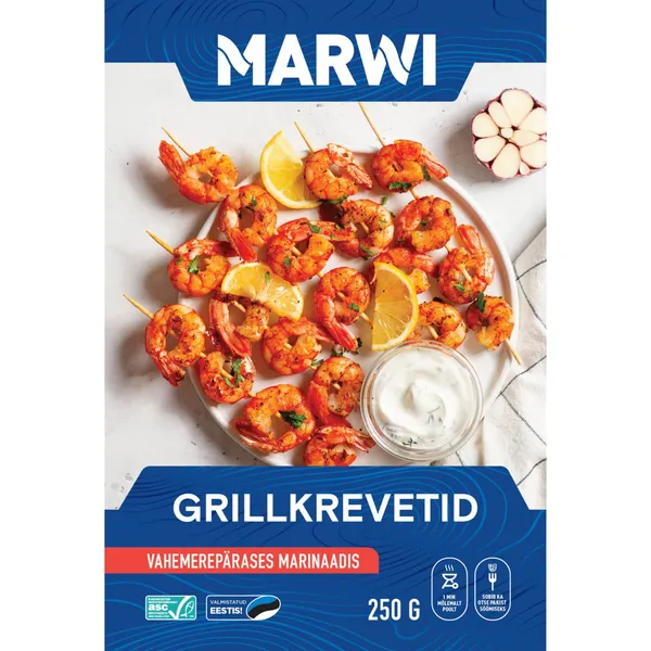 Grillkrevetid vahemerepärases marinaadis Marwi 250/210g