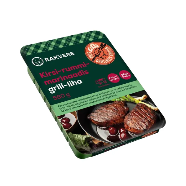 Grill-liha RAKVERE, seavälisfileest, kirsi-rummimarinaadis, 580g