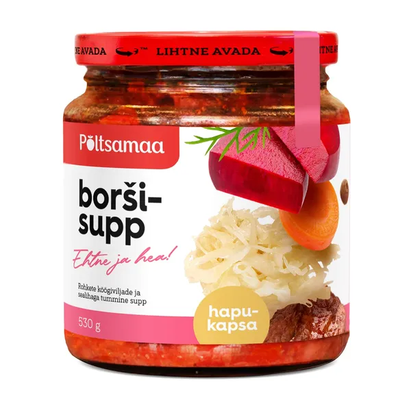 PÕLTSAMAA Hapukapsaborš sealihaga 530 g