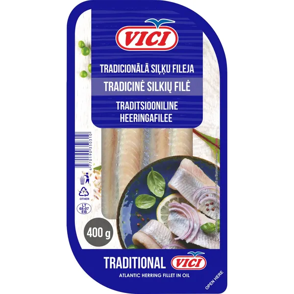 Siļķes fileja viči 400g/315g