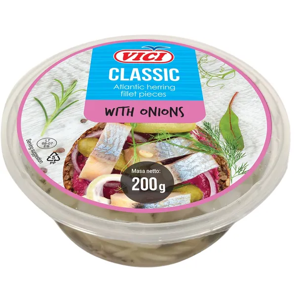 Heeringafileetükid sibulaga Classic Vici 200g