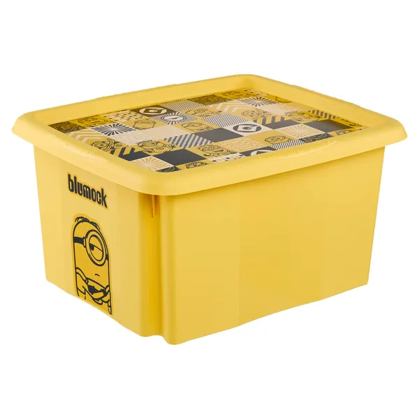 Hoiukast kaanega Keeper Minions kollane 24l AW26