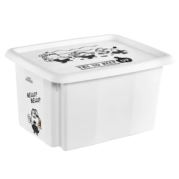 Hoiukast kaanega Keeper Minions valge 15l AW26