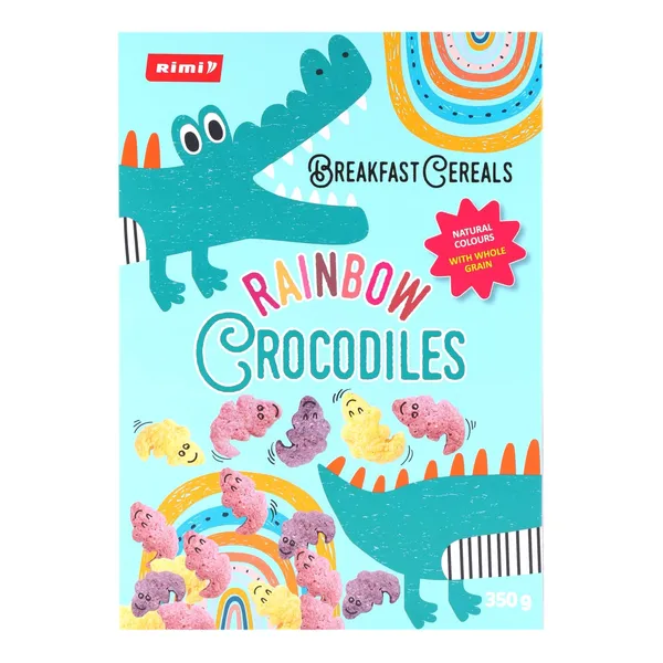 Brokastu pārslas Rimi Rainbow crocodiles 350g