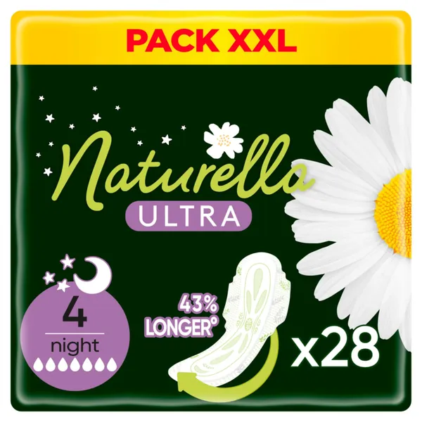 Hügieenisidemed NATURELLA Ultra Night, S4, 28tk
