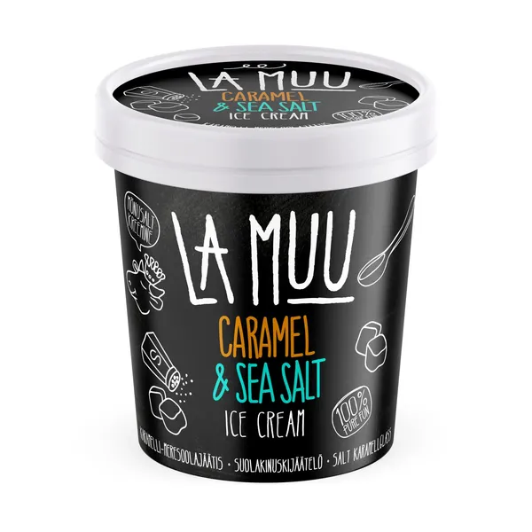 Jäätis karamelli-meresoola laktoosivaba La Muu 250g/500ml