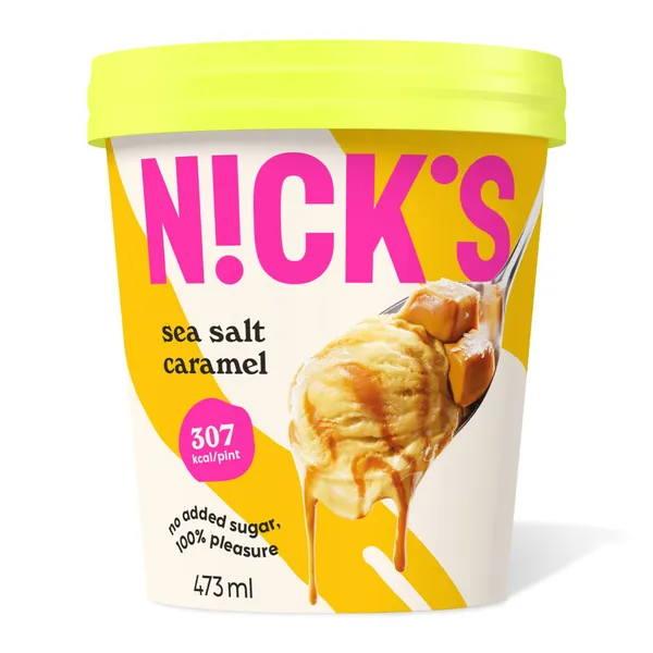 Jäätis Nick's Sea Salt Caramel magusainetega 473ml