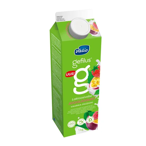 Joogijogurt Gefilus vaarika-passioni laktoosivaba 1kg