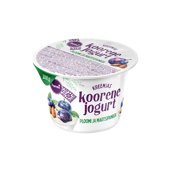 Koorene ploomi-martsipani jogurt, FARMI, 200 g