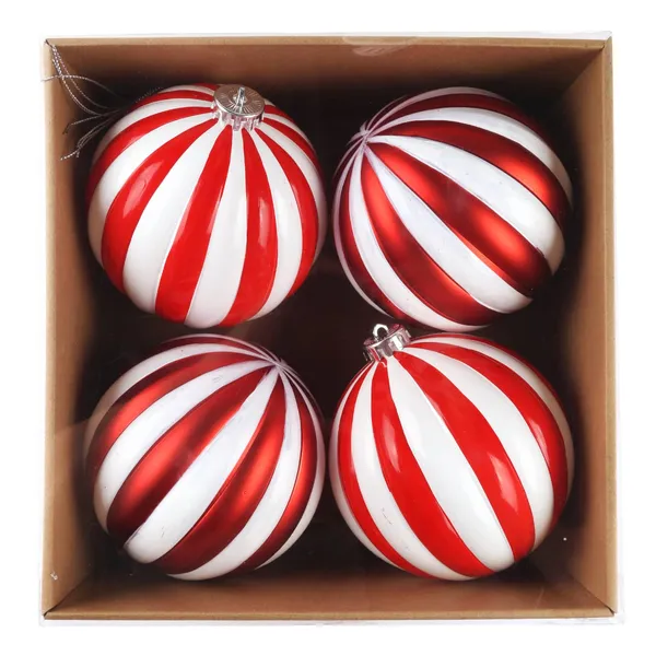 Ziemassvētku bumbiņas 12cm 4gab CH25