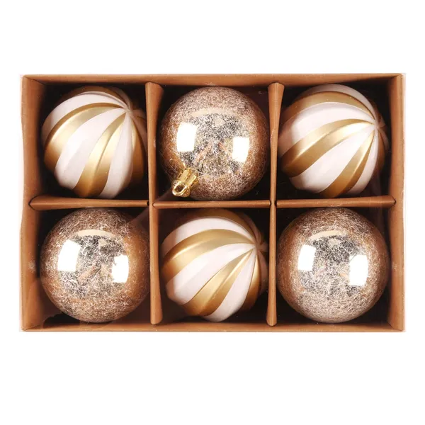 Ziemassvētku bumbiņas 6cm 6gab CH25