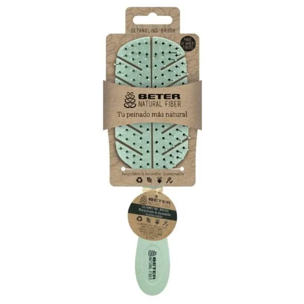 Dabīgās šķiedras matu suka cirtainiem matiem