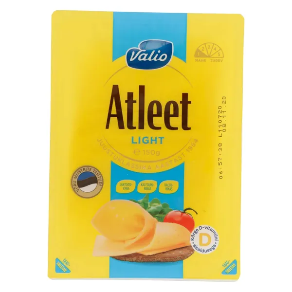 Juust Atleet Light viilud, VALIO, 150 g