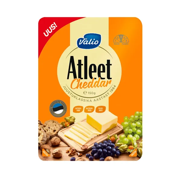 Juust Cheddar ATLEET viilutatud, 150g