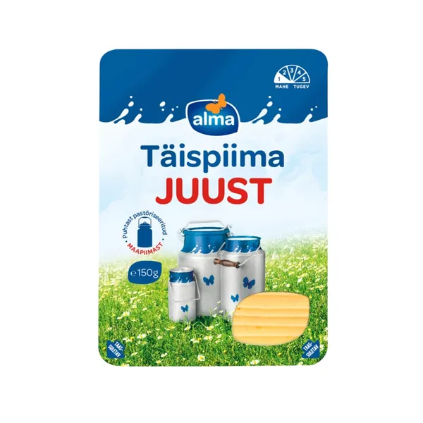 Juust täispiimast viilutatud Alma 150g