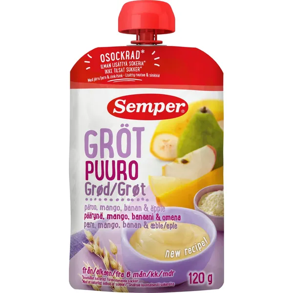 Kaera-riisipuder puuviljadega alates 6. elukuust 120g