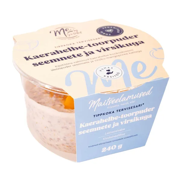 Kaerahelbe-toorpuder seemnete ja virsikuga Maitseelamused vegan 240g