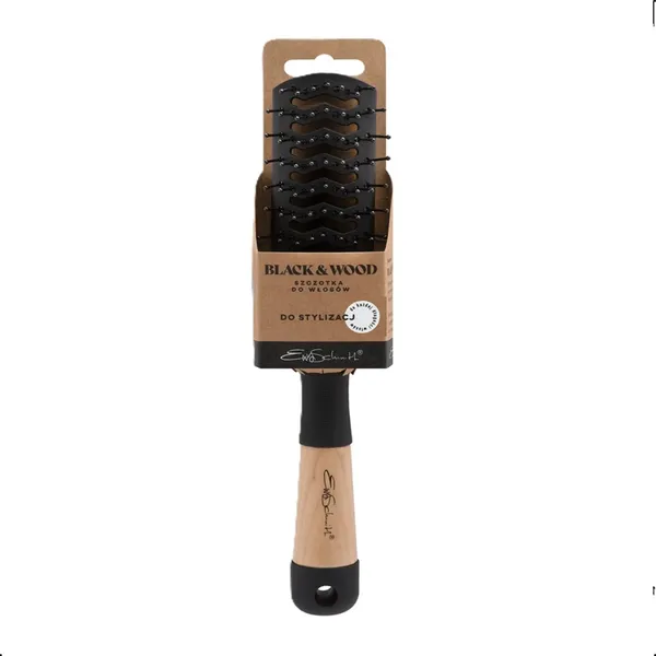 Kamm Twist Zenner Black & Wood 24cm