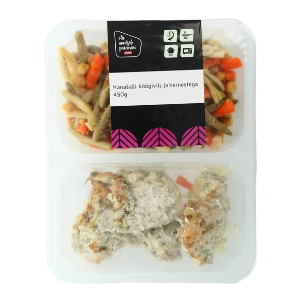 Kanašašl. köögivilj. ja hernestega 450g