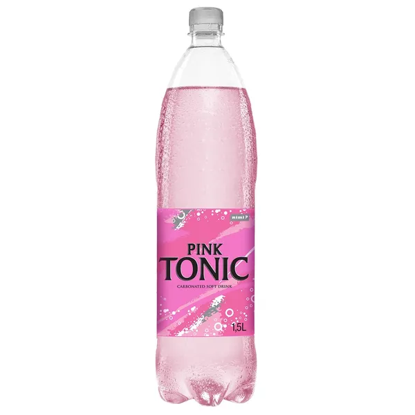 Dzēriens Rimi Pink Tonic gāzēts 1,5l