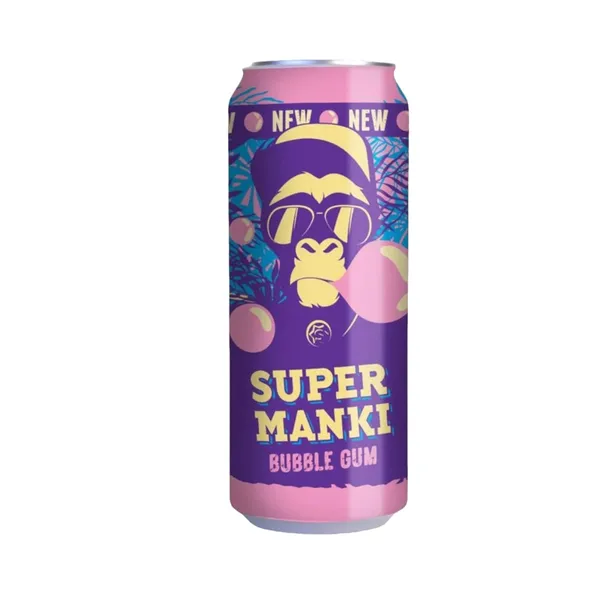 Gāzēts dzēriens Super Manki Bubblegum 0,33l