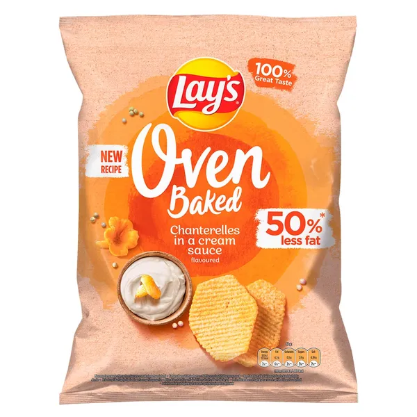 Kartulikrõpsud ahjus küpsetatud kreemises kastmes kukeseenemaitselised Lay's Oven Baked 180g
